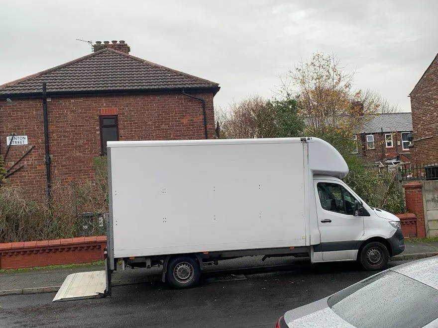 A smaller removal van ready for a Macclesfield job