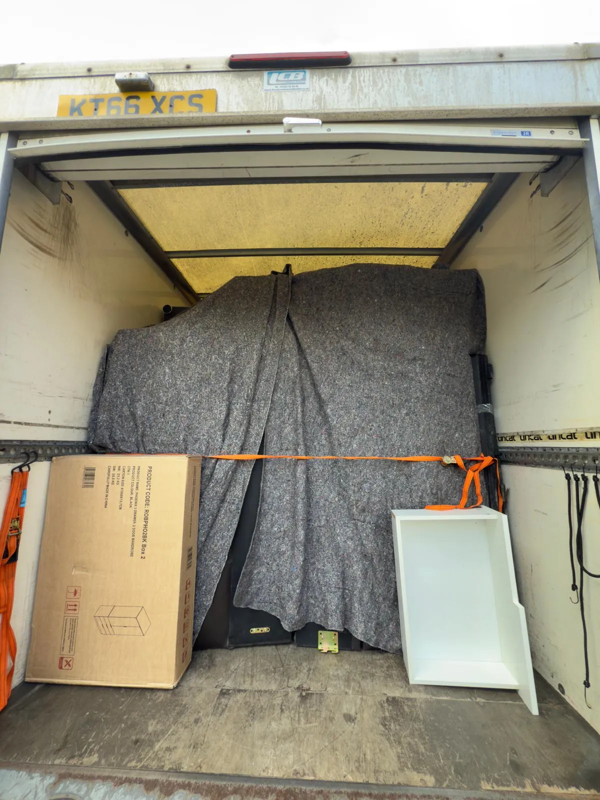 An office load ready to leave the building